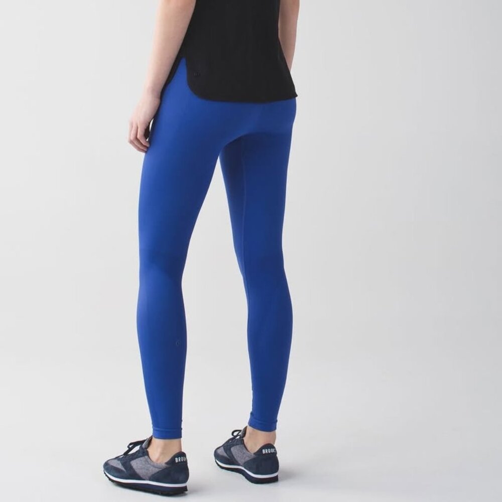 Lululemon Zone In Tight High Rise Sapphire Blue, size 8